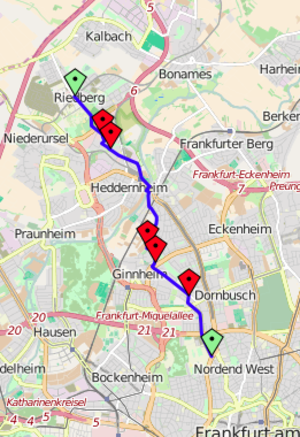 Vorschaubild für die Radroute in die Innenstadt